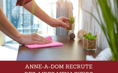 ANNE-A-DOM RECRUTE DES AIDES MENAGER(S)
